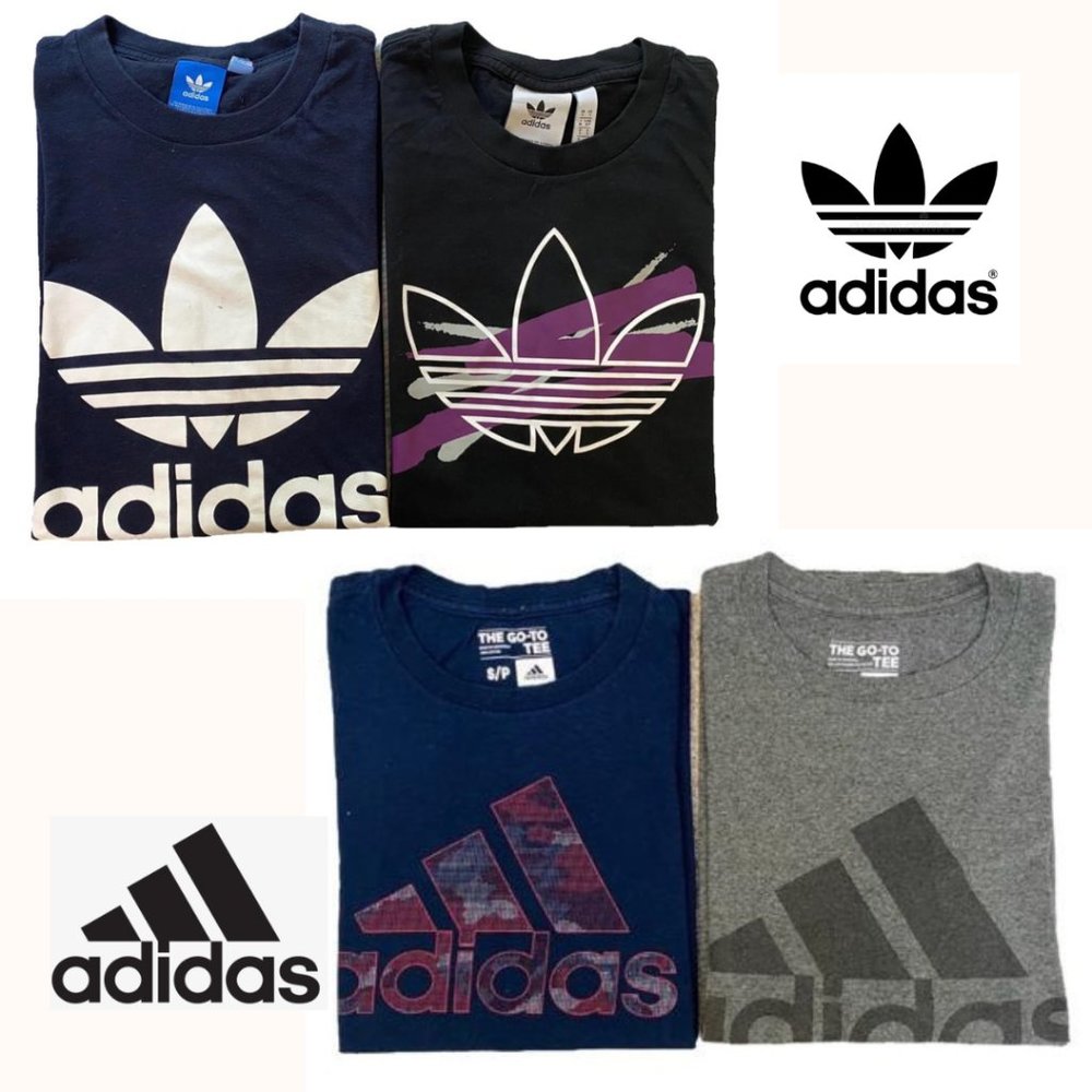 4 Adidas men's short sleeve tees